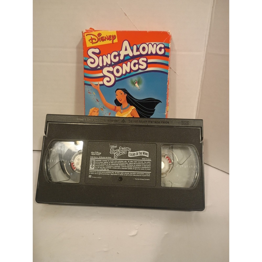 Disney Sing-Along Songs Pocahontas Colors of the Wind VHS Vintage 1995 4814 - Picture 4 of 4